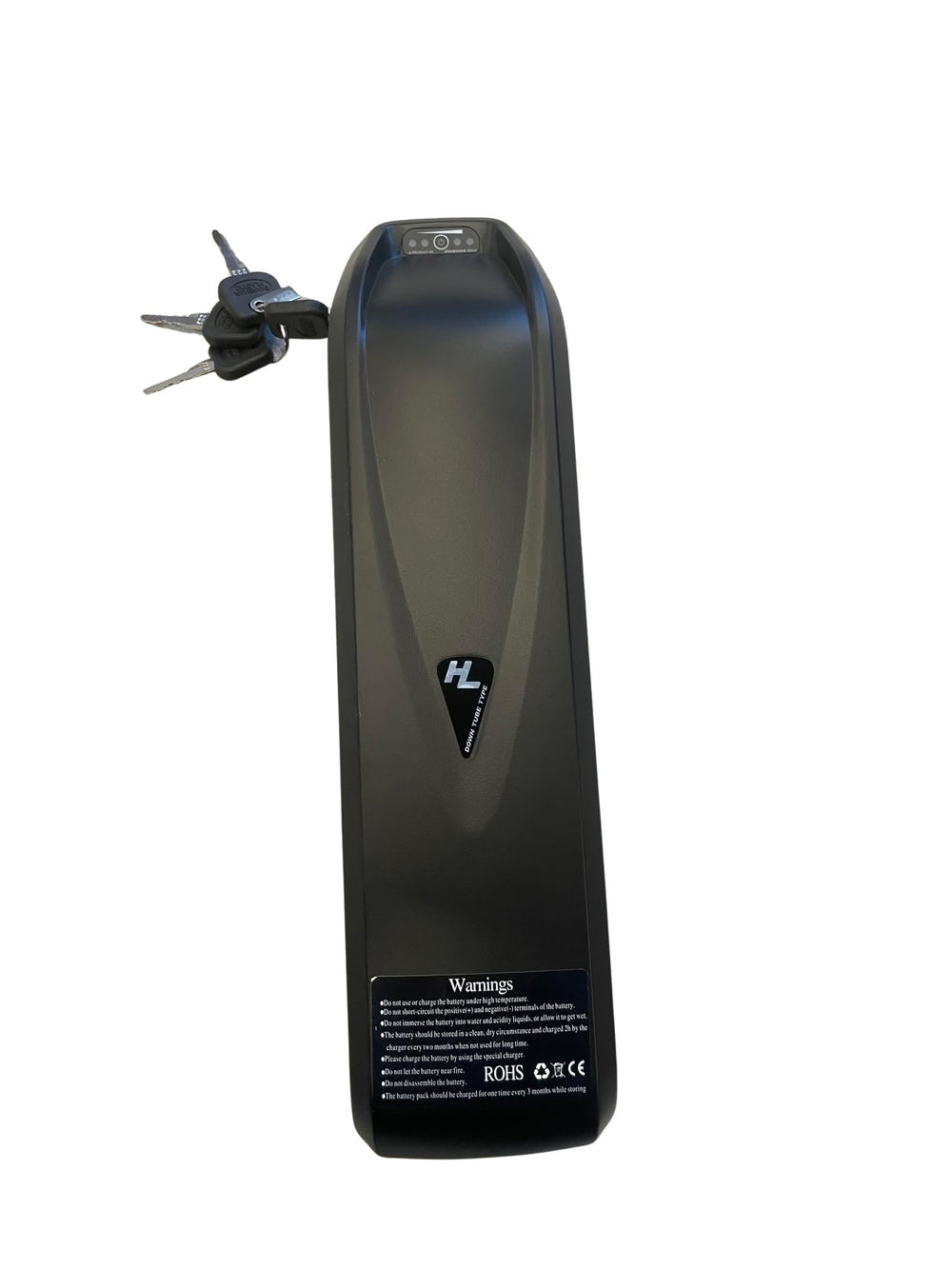 Sort 14Ah batteri til elcykel og el-ladcykel