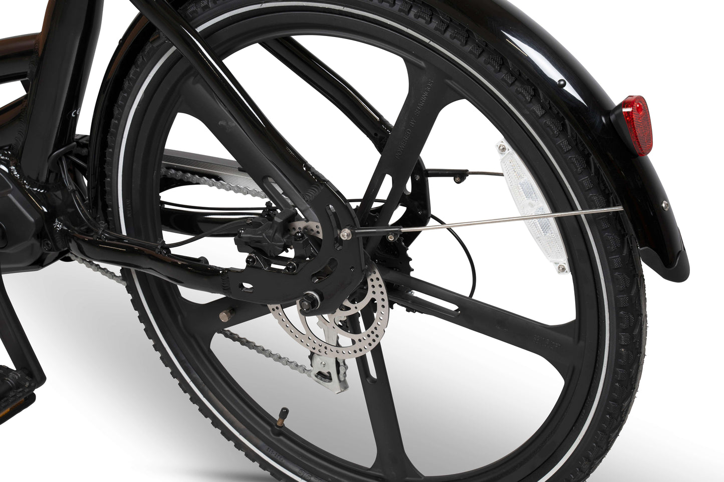 Baghjulet på Store Klaus el-ladcykel fra EventyrCykler