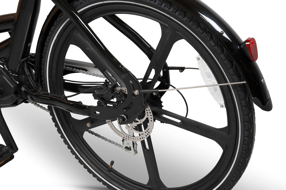 Baghjulet på Store Klaus el-ladcykel fra EventyrCykler