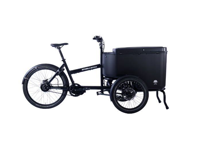Black MK1-E Business butcher and bicycles electric cargo bike