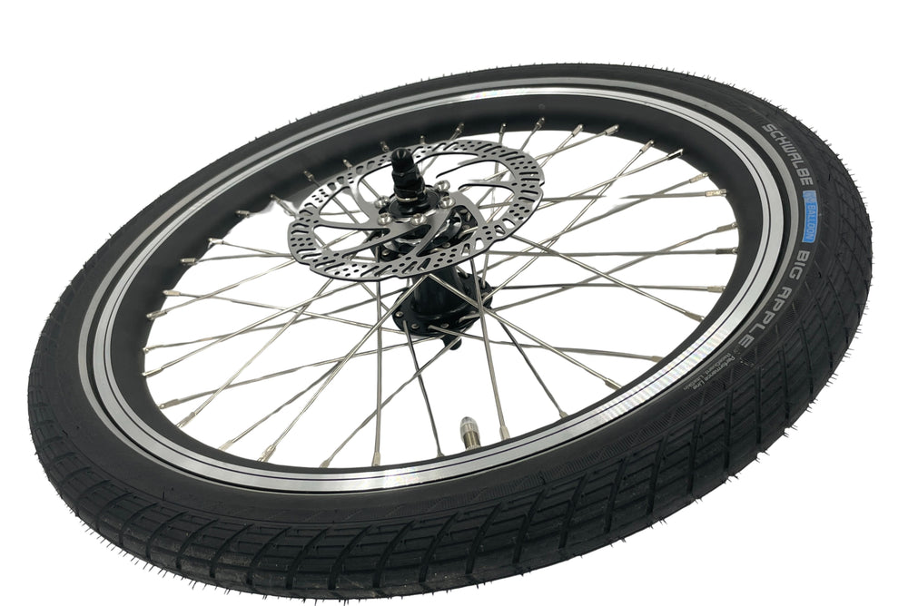 20'' komplet forhjul til Tommelise el-ladcykel fra EventyrCykler