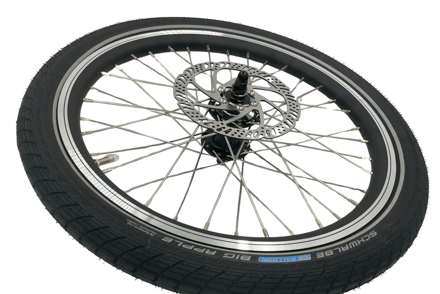 20'' komplet forhjul til Tommelise el-ladcykel fra EventyrCykler