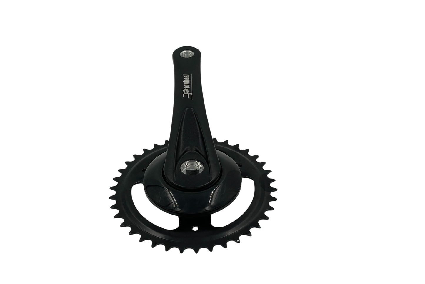 Sort tandhjul med pedalarm til Tommelise el-ladcykel fra EventyrCykler