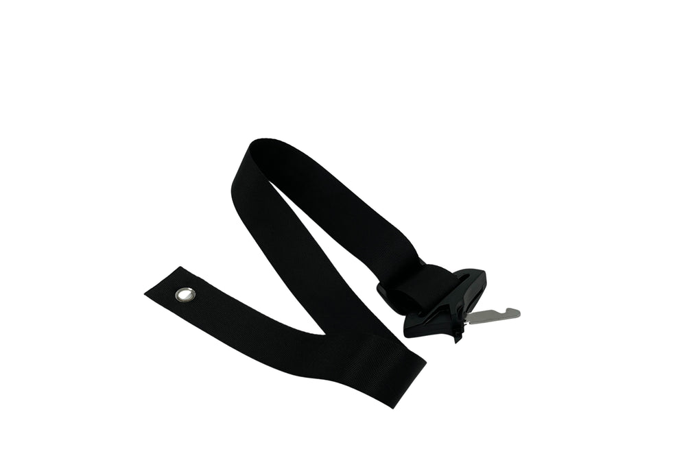 Sort højre del af 3-punkts sele til ladkassen i ladcykel og el-ladcykel