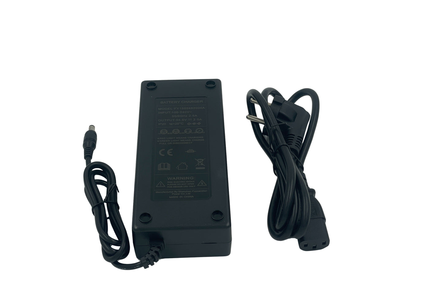 Sort oplader til 48V batteripakke