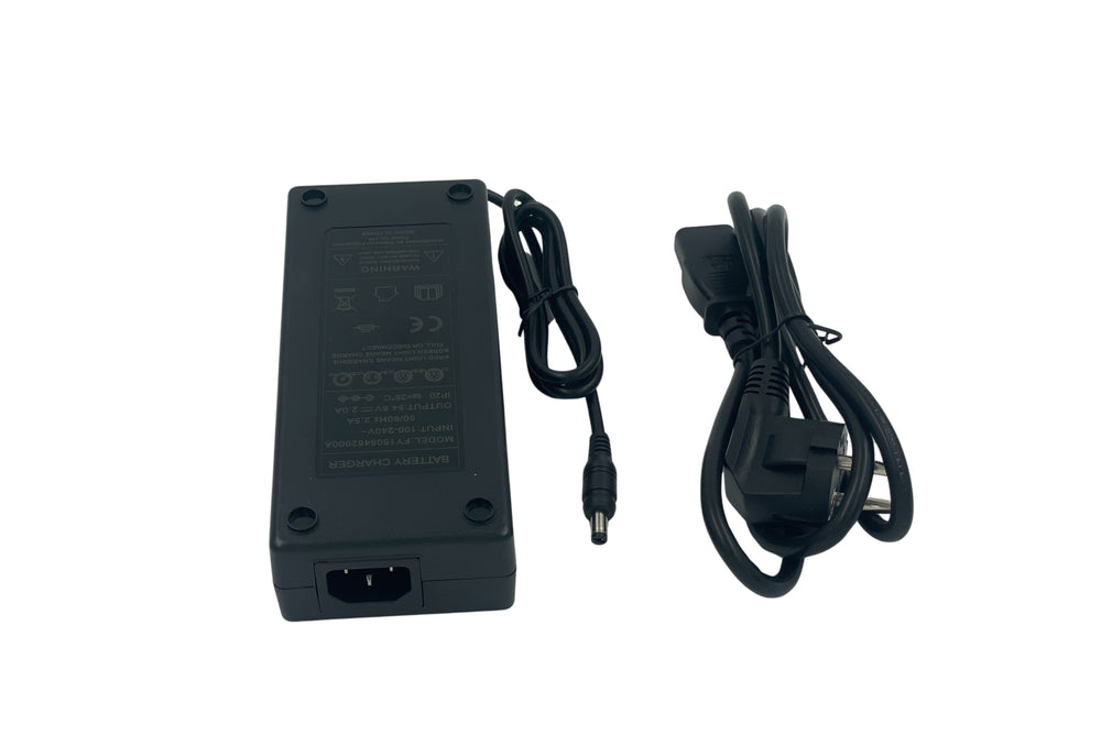 Sort oplader til 48V batteripakke