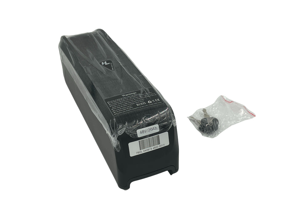 Sort 20Ah batteri med nøgle