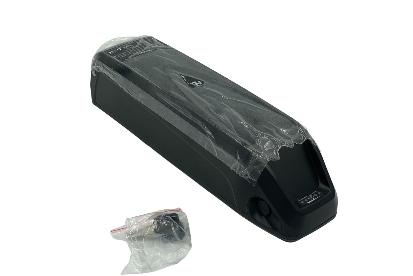 Sort 14Ah batteri med nøgle til el-ladcykel