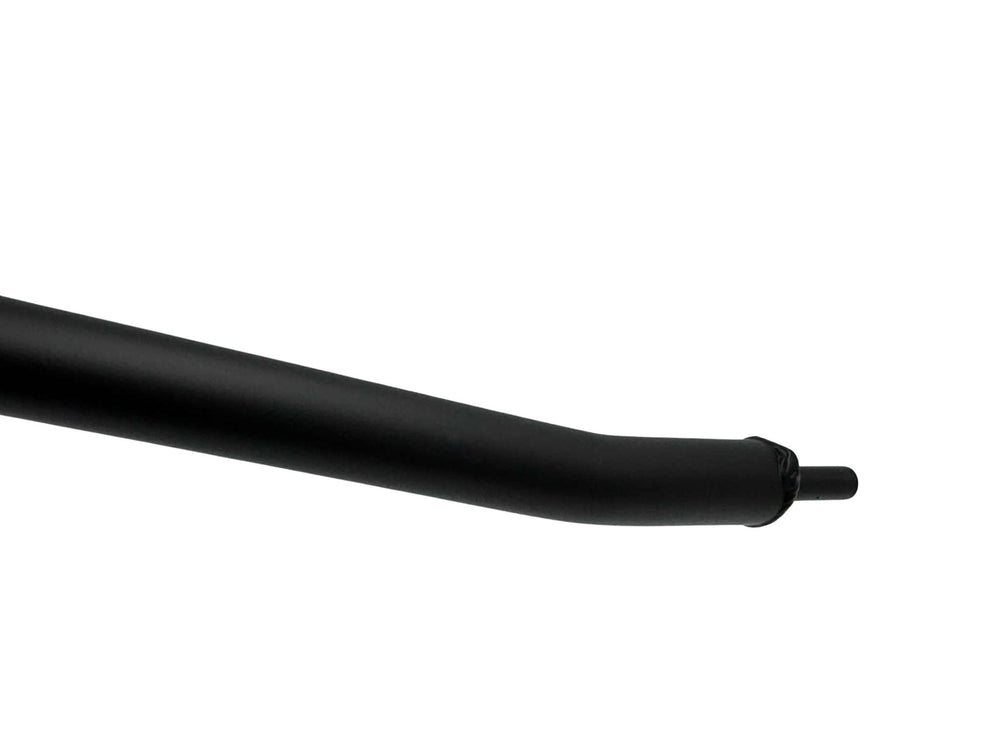 Close-up of black left hood bar for butchers and bicycles electric cargo bike