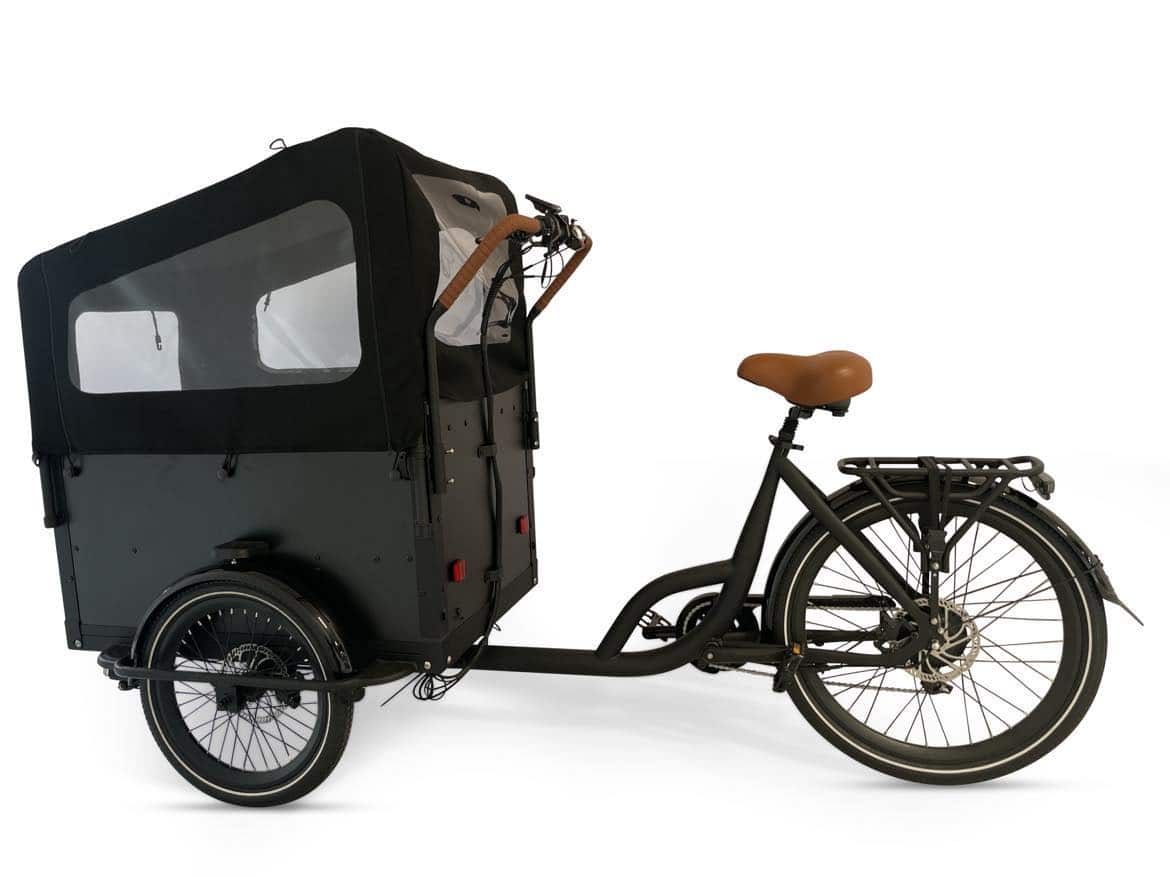 Fyrtøjet el-ladcykel fra EventyrCykler fra siden