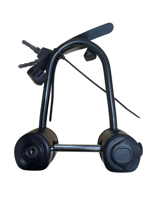 Sort ABUS bøjlelås til ladcykel eller elcykel