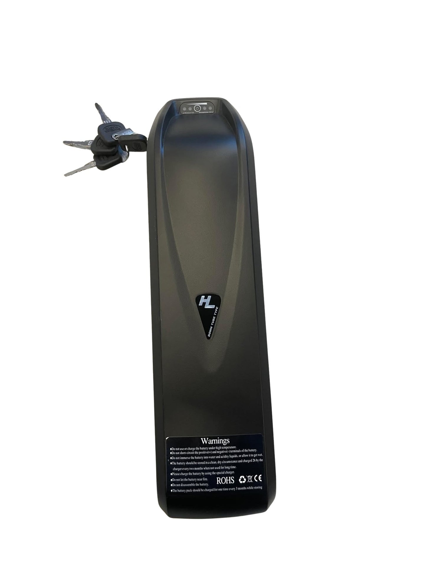 Sort 14Ah batteri til elcykel og el-ladcykel