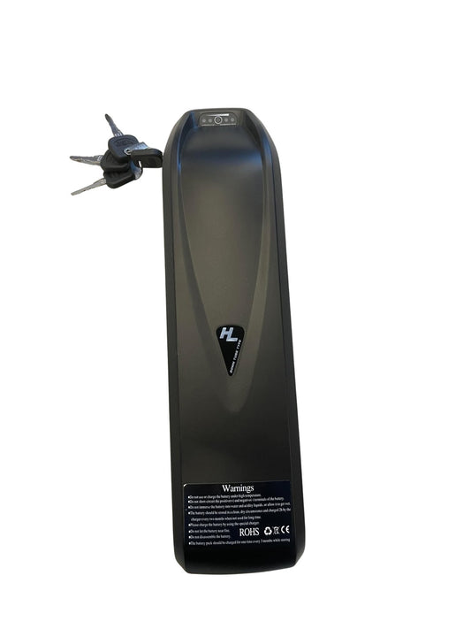 Sort 14Ah batteri til elcykel og el-ladcykel