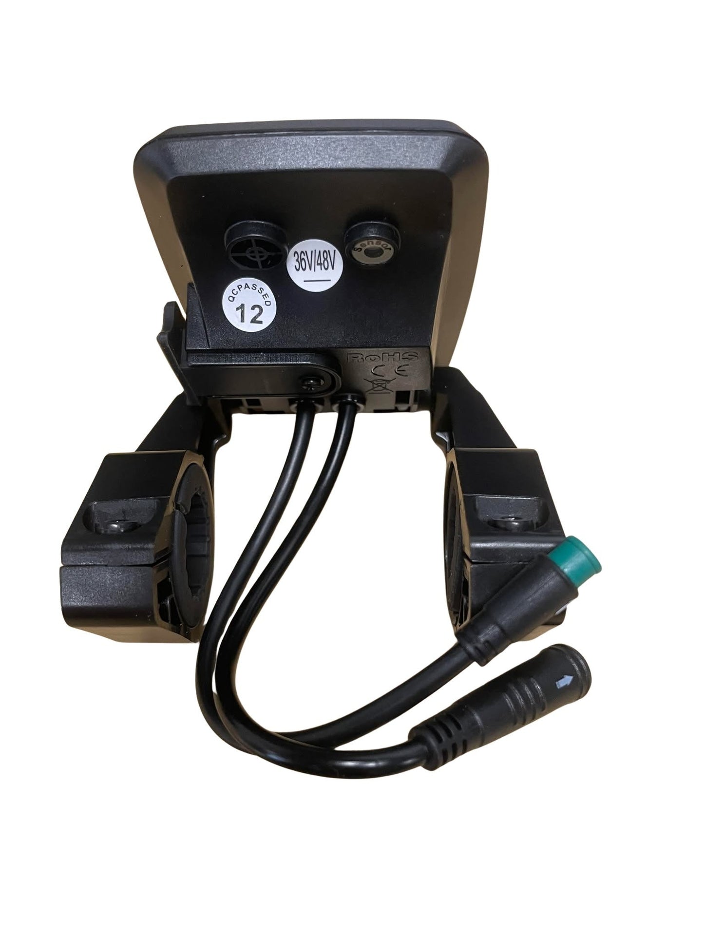 Sort Ananda D16 display med BMS til elcykel og el-ladcykel bagfra