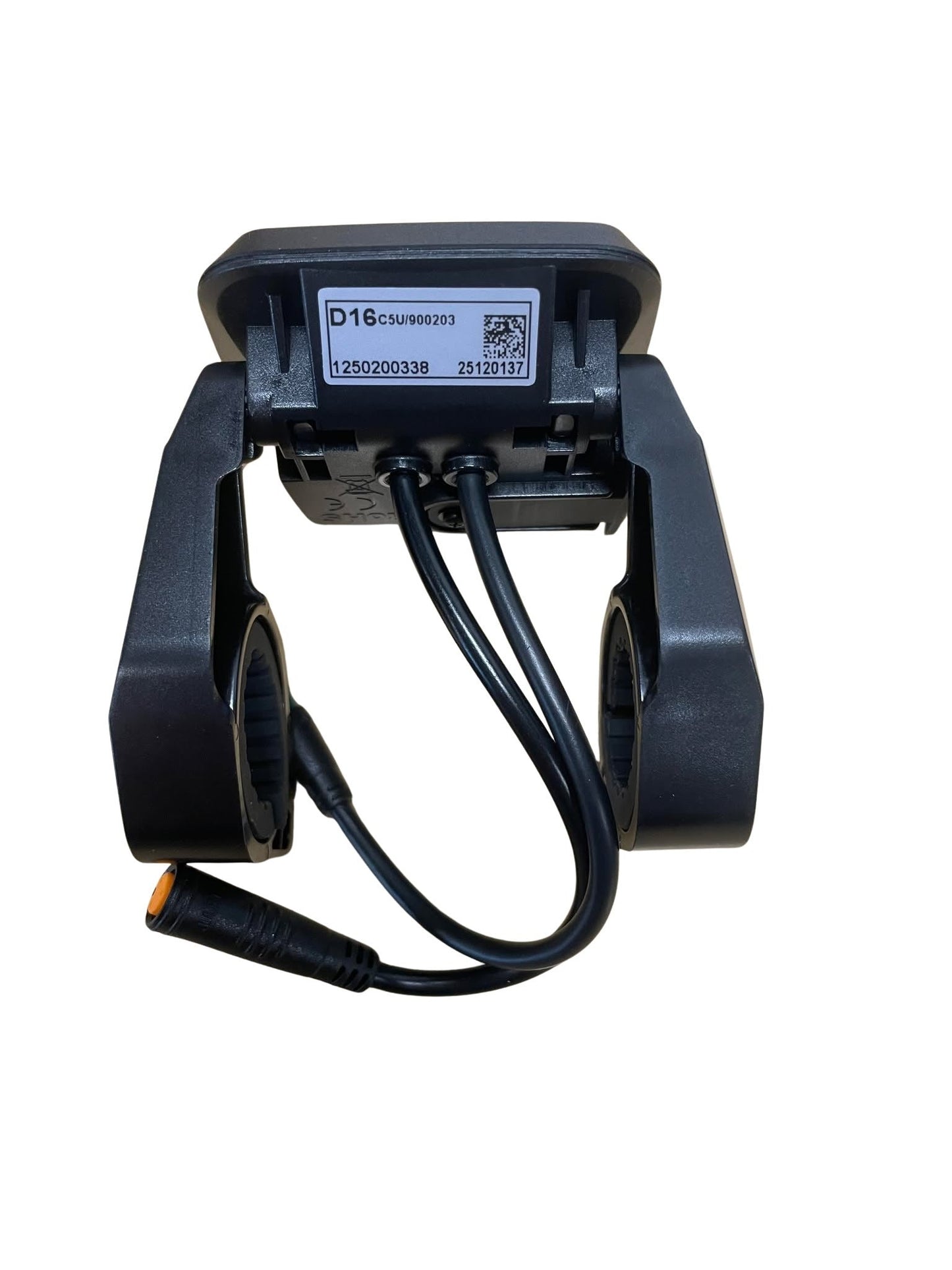 Sort Ananda D16 display med BMS til elcykel og el-ladcykel bagfra