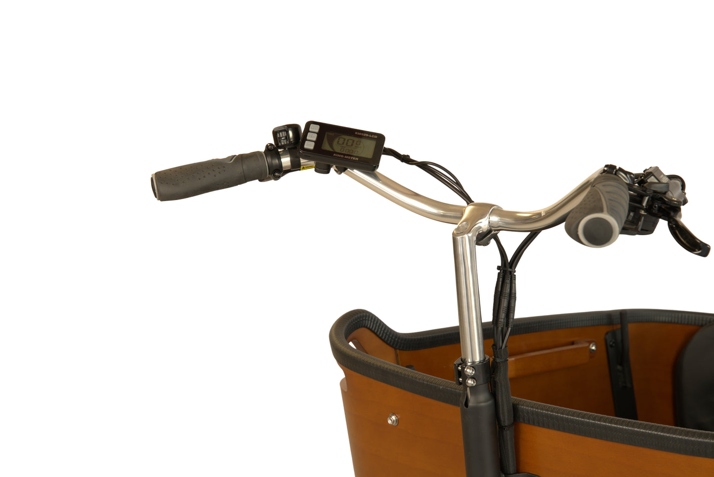 Displayet på styret på Tommelise ladcykel fra EventyrCykler