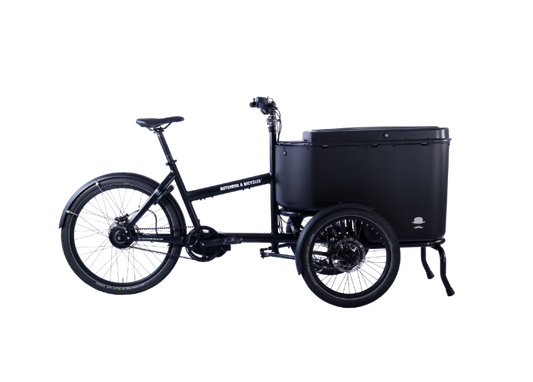 Black MK1-E Business butcher and bicycles electric cargo bike