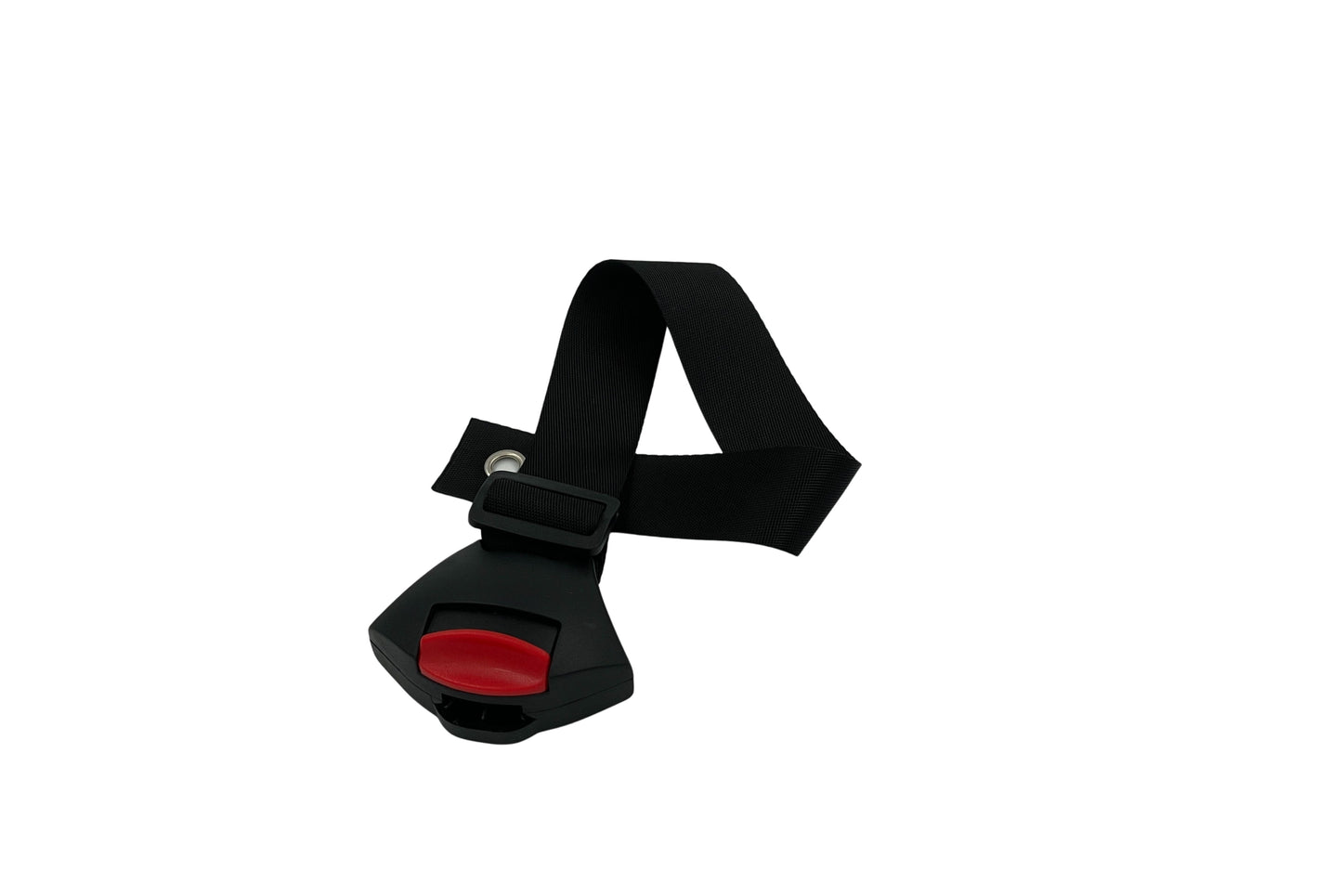 Sort og rød selesamler til børneseler i ladkassen på ladcykel og el-ladcykel