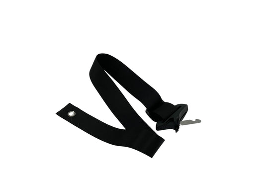 Sort højre del af 3-punkts sele til ladkassen i ladcykel og el-ladcykel