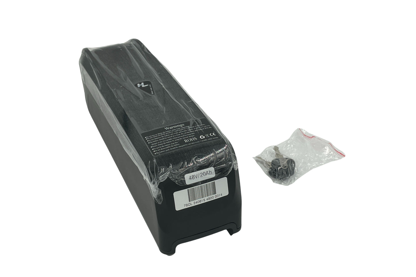 Sort 20Ah batteri med nøgle