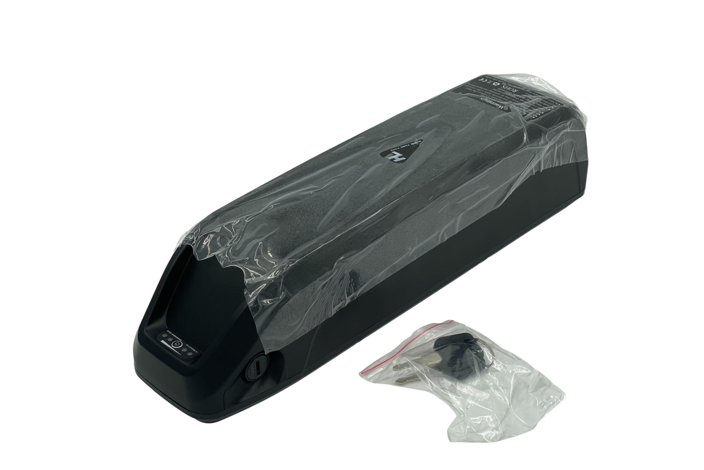 Sort 14Ah batteri med nøgle til el-ladcykel