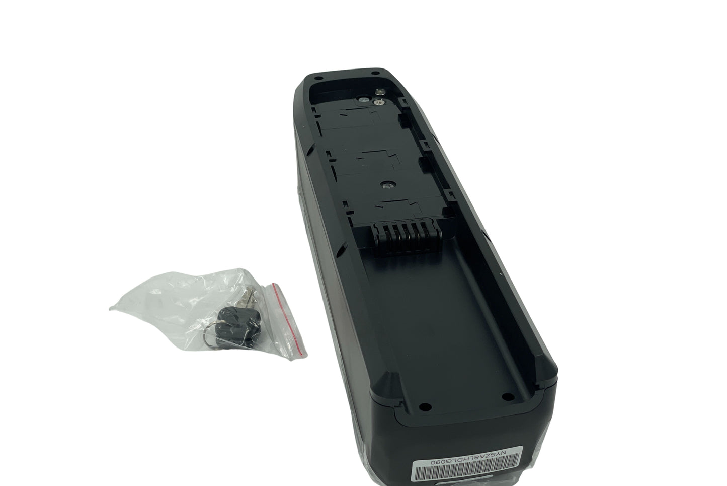 Sort 14Ah batteri med nøgle til el-ladcykel