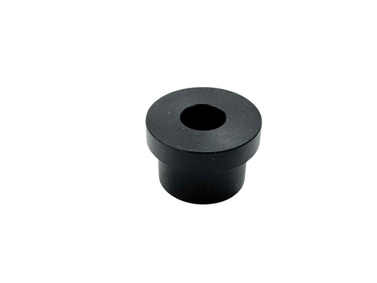 Black plastic flanged bushing for butchers and bicycles electric cargo bike
