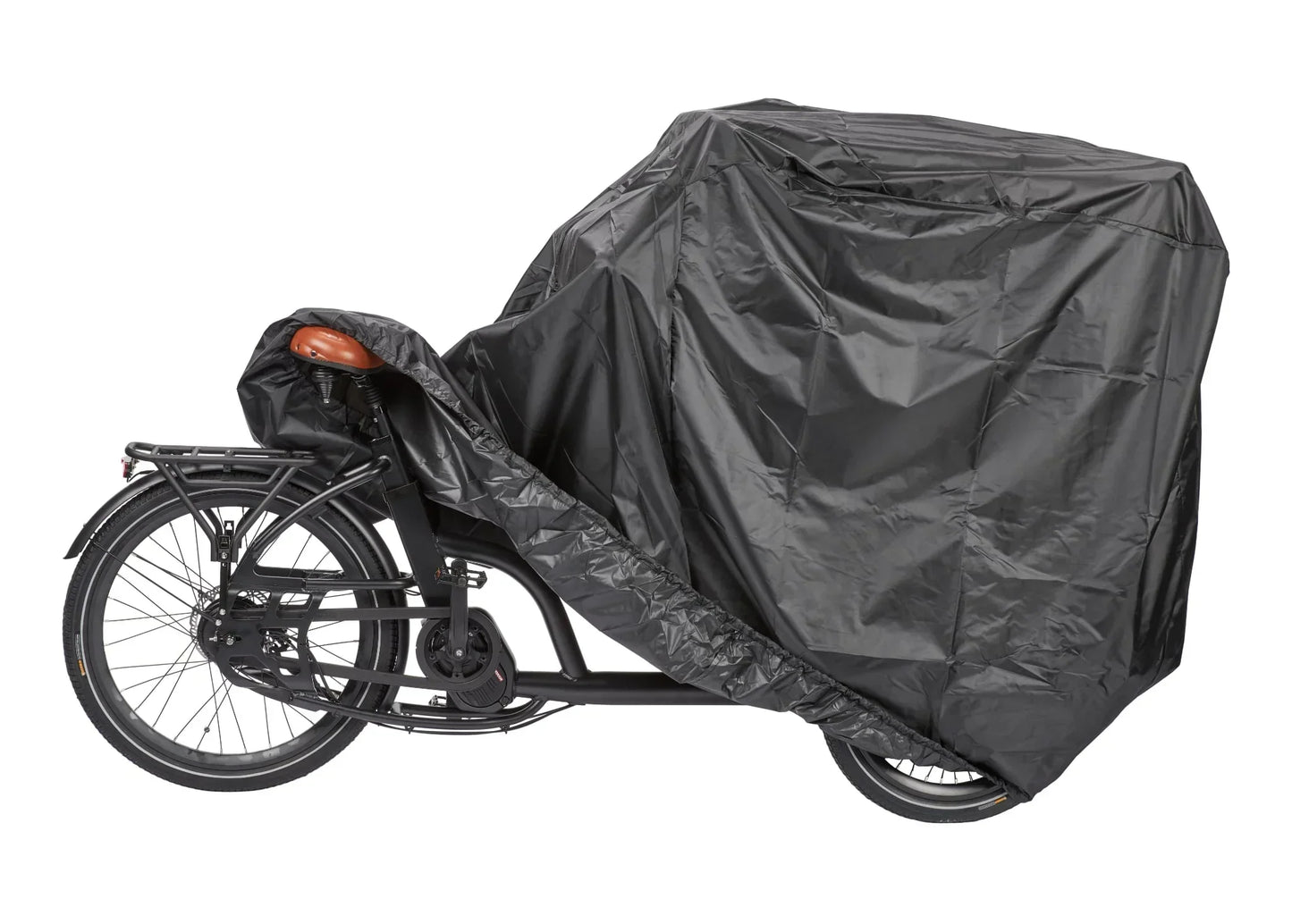 Sort regncover til ladcykel