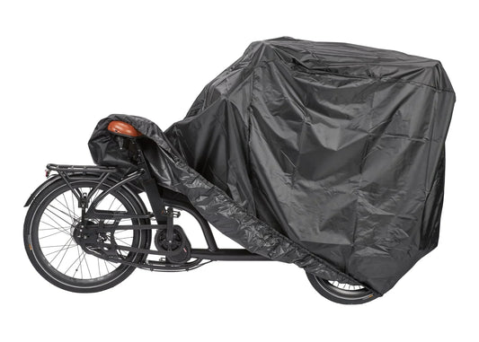 Sort regncover til ladcykel